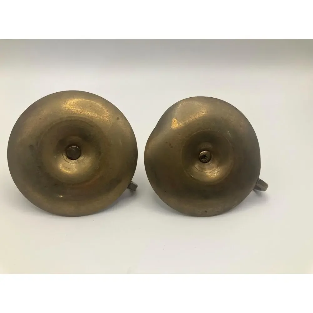 Vintage Brass Chamberstick Candle Holders Pair – Small Candlesticks Colonial